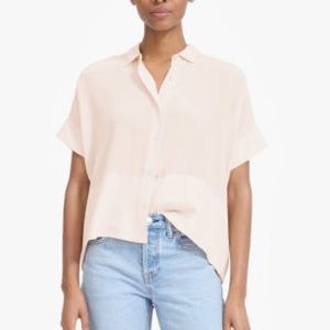 Everlane square silk blouse
